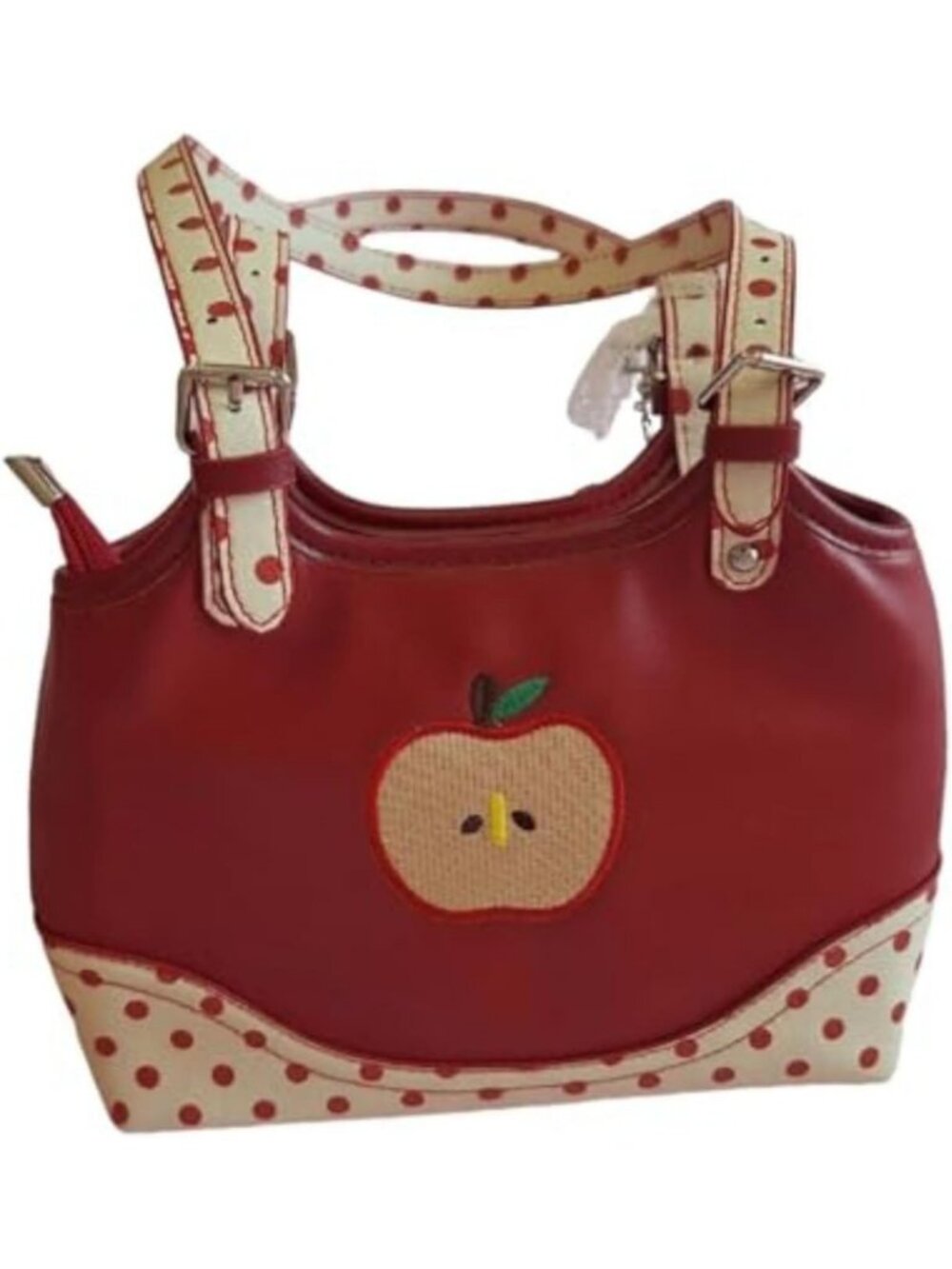 Whimsical Transparent Apple Shoulder Bag for Women - Funky Clear Handbag